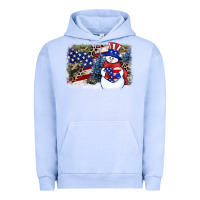 Pigment Grape Ice Patriotic snowman background 4th of july Urban Hoodie - HowdyJamesFarm