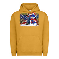 Pigment Peanut Butter Patriotic snowman background 4th of july Urban Hoodie - HowdyJamesFarm
