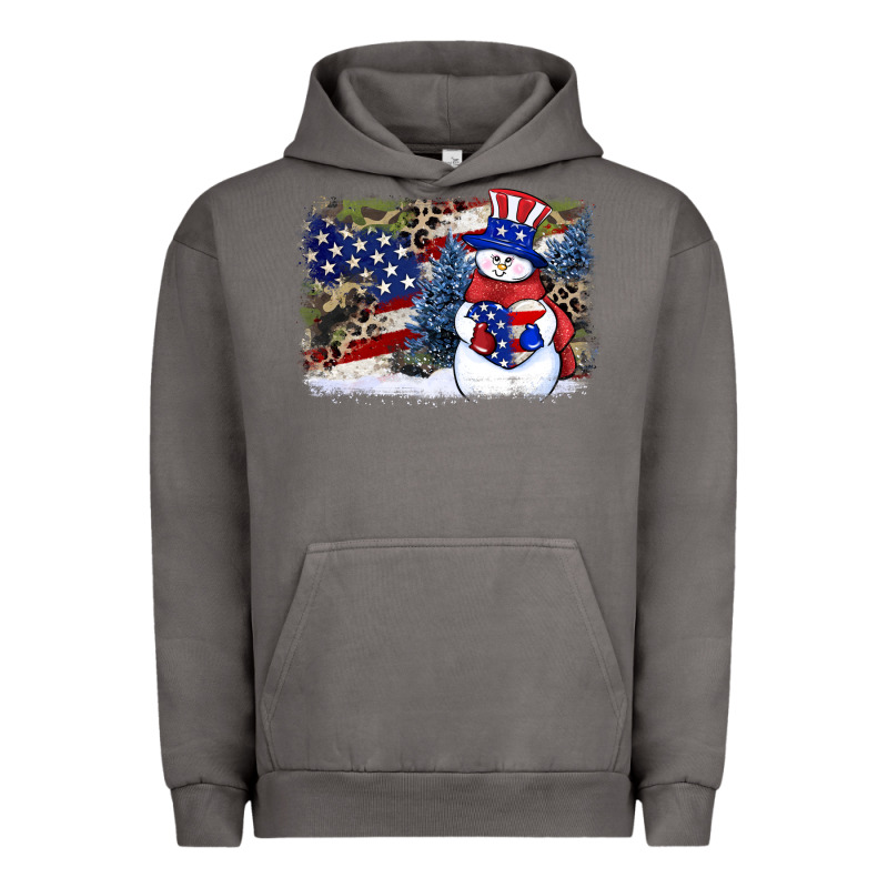 Patriotic Snowman Background 4th Of July Urban Hoodie by HowdyJamesFarm | Teevron