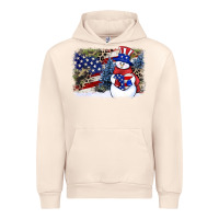 Sandshell Patriotic snowman background 4th of july Urban Hoodie - HowdyJamesFarm