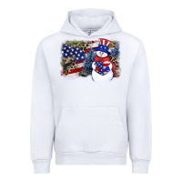 White Patriotic snowman background 4th of july Urban Hoodie - HowdyJamesFarm
