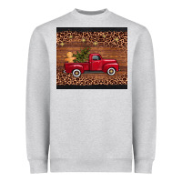 Heather Grey christmas truck Heavyweight Sweatshirt - AdoDesignShop