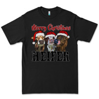 Black merry christmas heifer Premium Tee - RanaPortraitStore