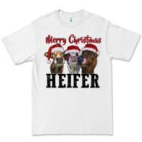 White merry christmas heifer Premium Tee - RanaPortraitStore