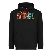 Black noel highland cow Heavyweight Hoodie - Jasminsmagicworld