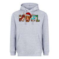 Heather Grey noel highland cow Heavyweight Hoodie - Jasminsmagicworld