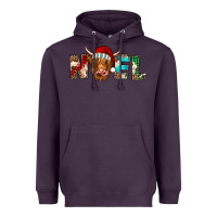 Plum noel highland cow Heavyweight Hoodie - Jasminsmagicworld