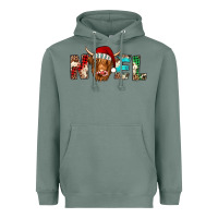 Sage noel highland cow Heavyweight Hoodie - Jasminsmagicworld