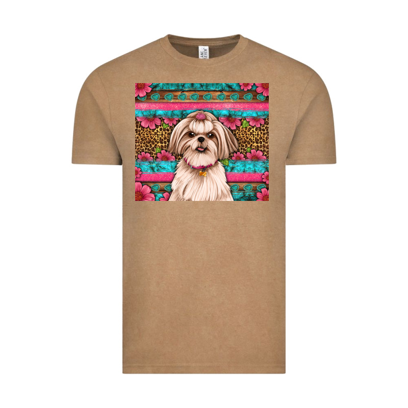 Shih Tzu Floral Tumbler Vintage Tee by Artiststas | Teevron