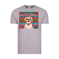 Vintage Zinc shih tzu floral tumbler Vintage Tee - Artiststas