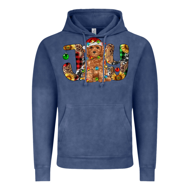 Toy Poodle Christmas Joy Vintage Hoodie by RanaPortraitStore | Teevron