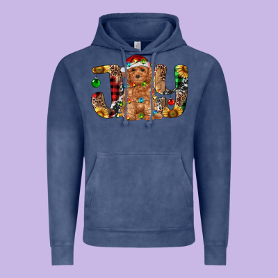 Toy Poodle Christmas Joy Vintage Hoodie Designed By Ranaportraitstore