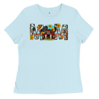Baby Blue barn mom western mother s day Ladies Tee - texasbilliewilder