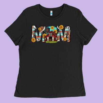 Ladies Tee barn mom western mother s day