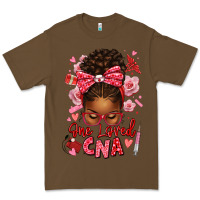 One Loved Cna Afro Messy Bun Premium Tee | Teevron
