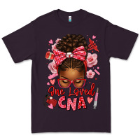 Plum one loved cna afro messy bun Premium Tee - texasbilliewilder