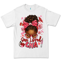 White one loved cna afro messy bun Premium Tee - texasbilliewilder