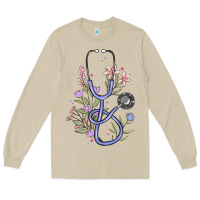 Mushroom floral stethoscope Long Sleeve Tee - MaliasSmallBusiness
