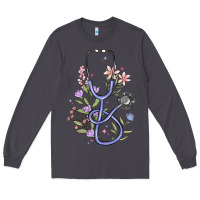 Smoke floral stethoscope Long Sleeve Tee - MaliasSmallBusiness