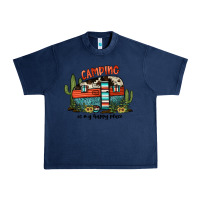 Navy camping is my happy place Urban Heavy Tee - JahusDesignShop