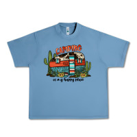 Pebble Blue camping is my happy place Urban Heavy Tee - JahusDesignShop