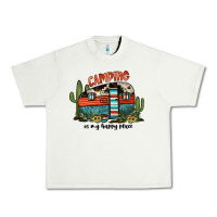 Pistachio camping is my happy place Urban Heavy Tee - JahusDesignShop