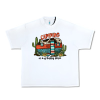 White camping is my happy place Urban Heavy Tee - JahusDesignShop
