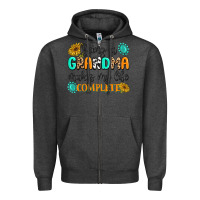 Charcoal Heather Being a Grandma Makes My Life Complete Zipper Hoodie - MaliasSmallBusiness