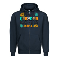 Navy Being a Grandma Makes My Life Complete Zipper Hoodie - MaliasSmallBusiness