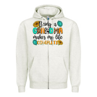 Oatmeal Heather Being a Grandma Makes My Life Complete Zipper Hoodie - MaliasSmallBusiness