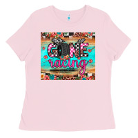 Bubblegum Pink gone racing Ladies Tee - JahusDesignShop