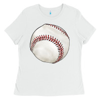 White baseball Ladies Tee - texasbilliewilder