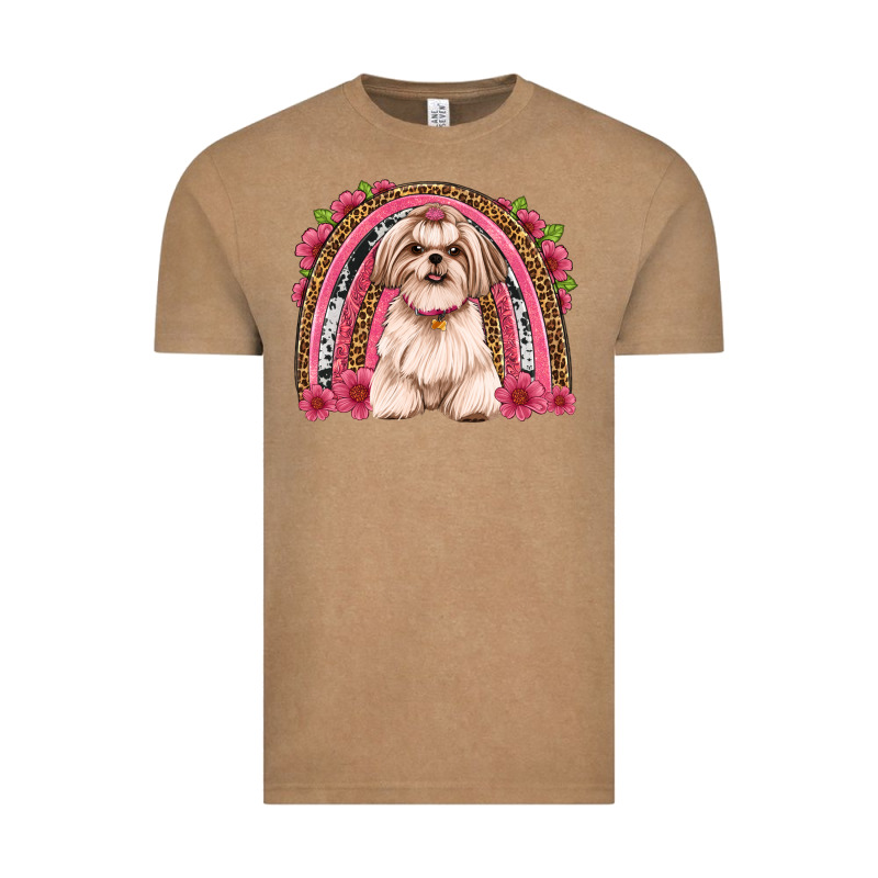 Shih Tzu Floral Rainbow Vintage Tee by Artiststas | Teevron