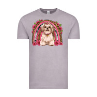 Vintage Zinc shih tzu floral rainbow Vintage Tee - Artiststas