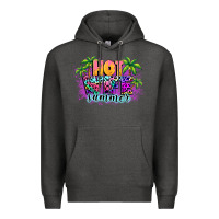 Charcoal Heather Hot wife summer Premium Hoodie - NancyCooperArtShop