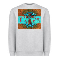Heather Grey christmas cross gemstone Heavyweight Sweatshirt - AdoDesignShop