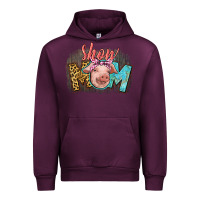 Mauve Wine Show mom pig Urban Hoodie - CowGirlArtShop