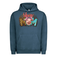 Pigment Midnight Navy Show mom pig Urban Hoodie - CowGirlArtShop