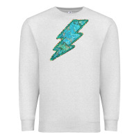 Oatmeal Heather Turquoise Lightning Premium Sweatshirt - Bettercallsaul