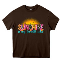 Chocolate Brown sunshine is my favorite color Heavy Core Tee - Zillion Design Studio