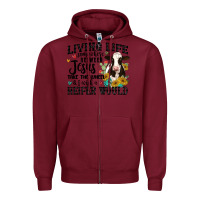 Burgundy living life somewhere between jesus take the wheel Zipper Hoodie - MaliasSmallBusiness