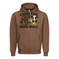 Chestnut living life somewhere between jesus take the wheel Zipper Hoodie - MaliasSmallBusiness