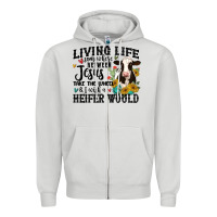 Dove Grey living life somewhere between jesus take the wheel Zipper Hoodie - MaliasSmallBusiness