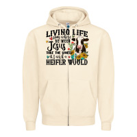 Sandshell living life somewhere between jesus take the wheel Zipper Hoodie - MaliasSmallBusiness
