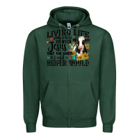Sports Green living life somewhere between jesus take the wheel Zipper Hoodie - MaliasSmallBusiness