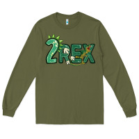 Army Green two rex Long Sleeve Tee - MaliasSmallBusiness