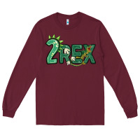 Burgundy two rex Long Sleeve Tee - MaliasSmallBusiness