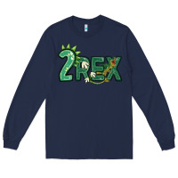 Navy two rex Long Sleeve Tee - MaliasSmallBusiness