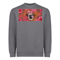 Storm easter heifer with bunny ears and glasses license plate Heavyweight Sweatshirt - Artiststas