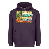 Summer Vibes Sunset And Fruits Heavyweight Hoodie | Teevron